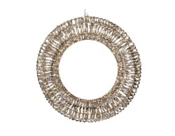 Corona natalizia luminosa dorata da 70 cm con 960 LED effetto flash per decorazione da esterno e interno.