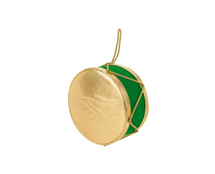 Tamburo Natalizio Verde e Oro 30x30xh17 – Decorazione Natalizia Le Stelle su Bomboniere Dolci Emozioni