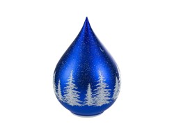 Sfera Goccia di Vetro Blu Natalizia h.24,5 cm con LED – Decorazione Natalizia Le Stelle su Bomboniere Dolci Emozioni