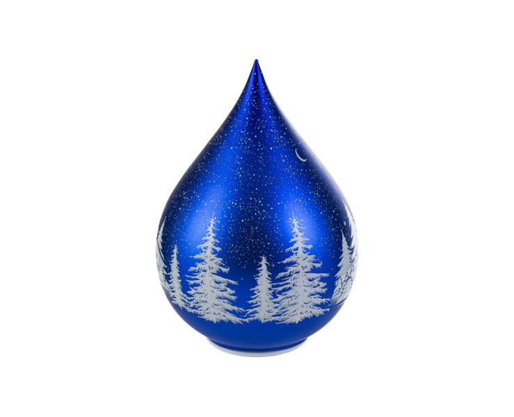 Sfera Goccia di Vetro Blu Natalizia h.24,5 cm con LED – Decorazione Natalizia Le Stelle su Bomboniere Dolci Emozioni