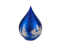 Sfera Goccia di Vetro Blu Natalizia h.24,5 cm con LED – Decorazione Natalizia Le Stelle su Bomboniere Dolci Emozioni