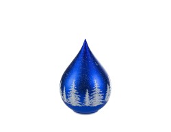 Sfera Goccia di Vetro Blu Natalizia h.15 cm con LED – Decorazione Natalizia Le Stelle su Bomboniere Dolci Emozioni