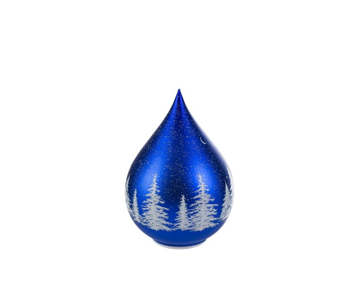 Sfera Goccia di Vetro Blu Natalizia h.15 cm con LED – Decorazione Natalizia Le Stelle su Bomboniere Dolci Emozioni