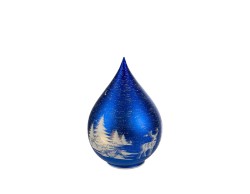Sfera Goccia di Vetro Blu Natalizia h.15 cm con LED – Decorazione Natalizia Le Stelle su Bomboniere Dolci Emozioni