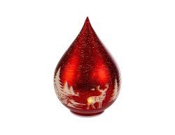 Sfera Goccia di Vetro Rossa Natalizia h.24,5 cm con LED – Decorazione Natalizia Le Stelle su Bomboniere Dolci Emozioni