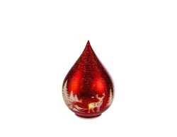 Sfera Goccia di Vetro Rossa Natalizia h.15 cm con LED – Decorazione Natalizia Le Stelle su Bomboniere Dolci Emozioni