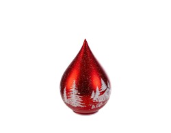Sfera Goccia di Vetro Rossa Natalizia h.15 cm con LED – Decorazione Natalizia Le Stelle su Bomboniere Dolci Emozioni