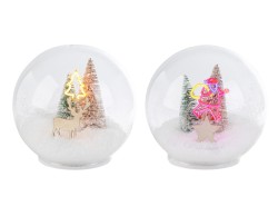 Sfere in Vetro Natalizie h.11 cm con LED Movimento e Paesaggi Innevati Assortiti – Decorazione Natalizia Le Stelle su Bomboniere Dolci Emozioni