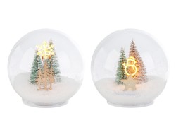 Sfere in Vetro Natalizie h.11 cm con LED Movimento e Paesaggi Innevati Assortiti – Decorazione Natalizia Le Stelle su Bomboniere Dolci Emozioni