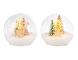 Sfere in Vetro Natalizie h.14 cm con LED Movimento e Paesaggi Innevati Assortiti – Decorazione Natalizia Le Stelle su Bomboniere Dolci Emozioni