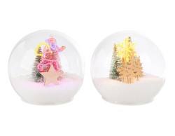 Sfere in Vetro Natalizie h.14 cm con LED Movimento e Paesaggi Innevati Assortiti – Decorazione Natalizia Le Stelle su Bomboniere Dolci Emozioni