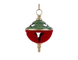 Appendino Natalizio Campanaccio in Metallo e Velvet Rosso h.28 cm – Decorazione Natalizia Le Stelle su Bomboniere Dolci Emozioni