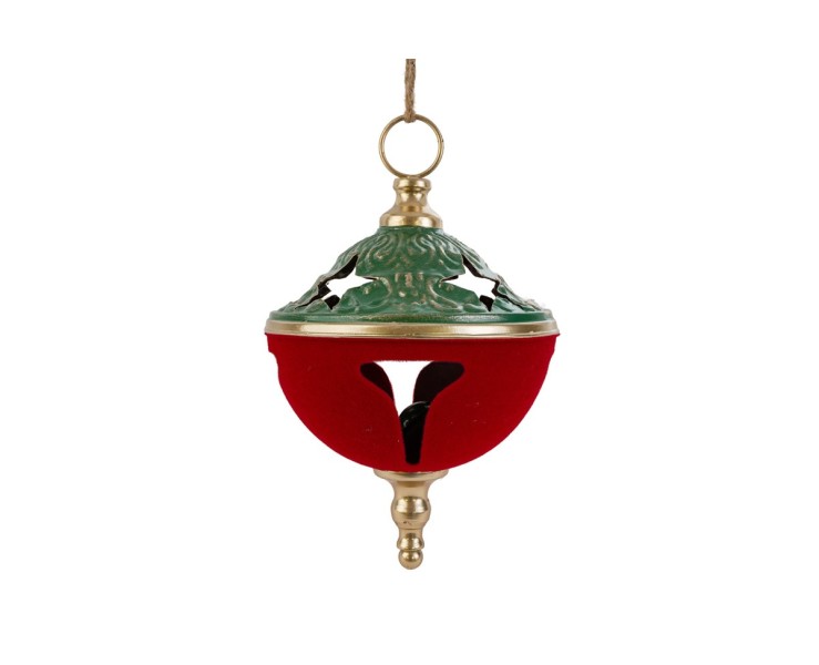 Appendino Natalizio Campanaccio in Metallo e Velvet Rosso h.28 cm – Decorazione Natalizia Le Stelle su Bomboniere Dolci Emozioni