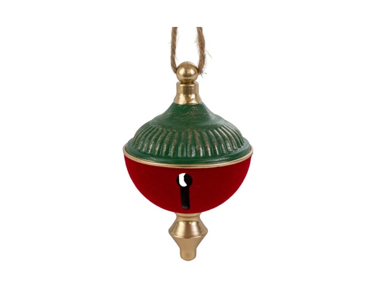 Appendino Campanaccio in Metallo e Velvet Rosso h.18,5 cm – Decorazione Natalizia Le Stelle su Bomboniere Dolci Emozioni