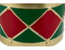 Set 3 Scatole Tamburo in Metallo Verde Rosso e Oro 17/23/28 cm – Decorazione Natalizia Le Stelle su Bomboniere Dolci Emozioni