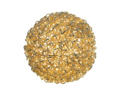 Sfera natalizia luminosa 3D da esterno oro diametro 40 cm con 600 LED bianco caldo e timer.