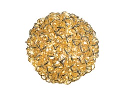 Sfera natalizia luminosa 3D da esterno oro diametro 30 cm con 400 LED bianco caldo e timer.