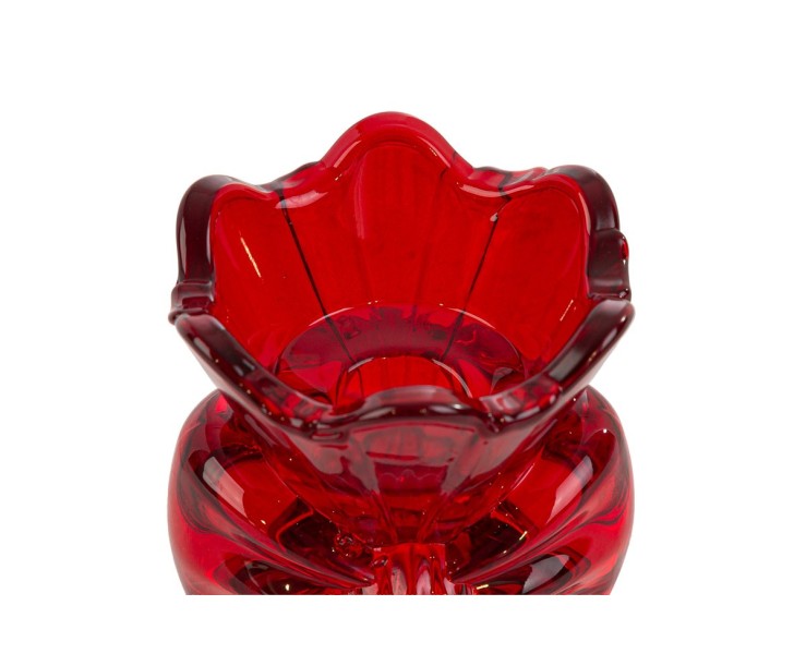 Portacandela Natalizio in Vetro Rosso a Forma di Fiocco h 12 cm – Decorazione Natalizia Le Stelle su Bomboniere Dolci Emozioni