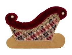 Slitta Natalizia Decorativa Porta Regali in Tessuto Tartan – Decorazione Natalizia Le Stelle su Bomboniere Dolci Emozioni