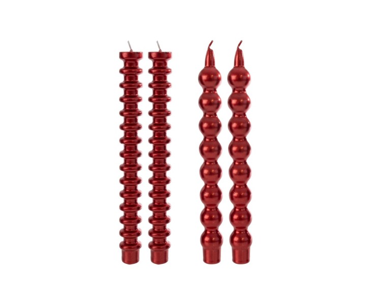 Set 2 Candele Natalizie Sagomate Rosse h 25 – Decorazione Natalizia Le Stelle su Bomboniere Dolci Emozioni