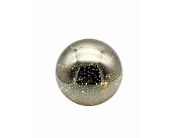 Sfera natalizia luminosa da appoggio in vetro specchiato con effetto luci LED stellate diametro 20 cm.