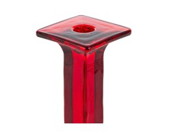 cPortacandele in Vetro Rosso Elegante h 24 cm per Candelabri e Tavola – Decorazione Natalizia Le Stelle su Bomboniere Dolci Emozioni