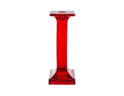 cPortacandele in Vetro Rosso Elegante h 24 cm per Candelabri e Tavola – Decorazione Natalizia Le Stelle su Bomboniere Dolci Emozioni