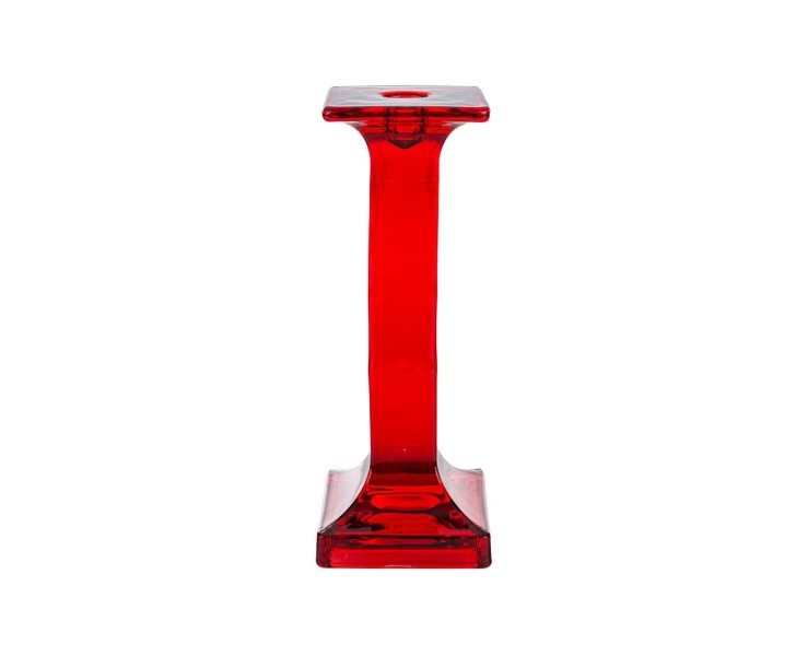 cPortacandele in Vetro Rosso Elegante h 24 cm per Candelabri e Tavola – Decorazione Natalizia Le Stelle su Bomboniere Dolci Emozioni