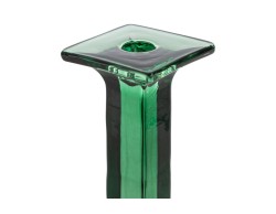 Portacandele in Vetro Verde Elegante h 24 cm per Candelabri e Tavola – Decorazione Natalizia Le Stelle su Bomboniere Dolci Emozioni