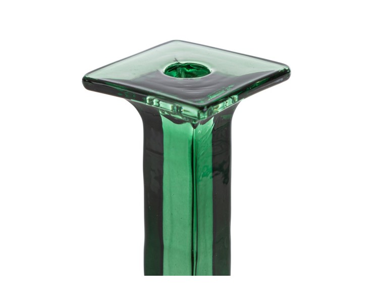 Portacandele in Vetro Verde Elegante h 24 cm per Candelabri e Tavola – Decorazione Natalizia Le Stelle su Bomboniere Dolci Emozioni