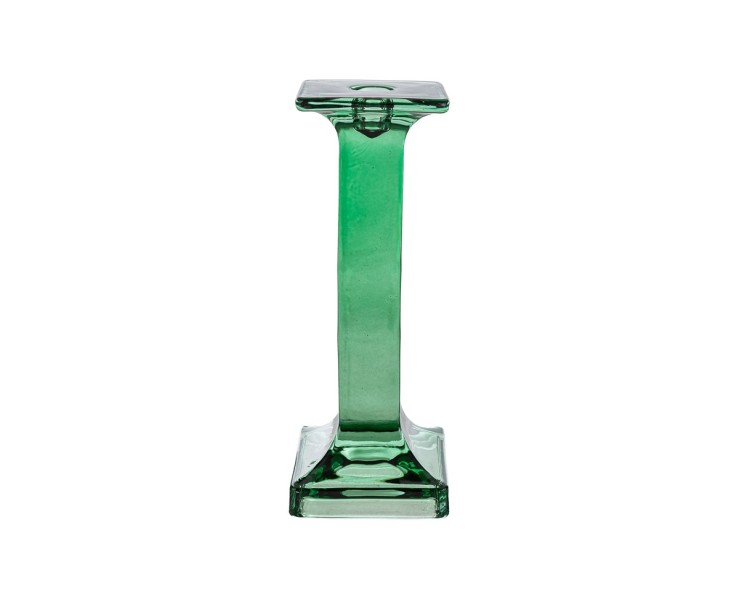 Portacandele in Vetro Verde Elegante h 24 cm per Candelabri e Tavola – Decorazione Natalizia Le Stelle su Bomboniere Dolci Emozioni