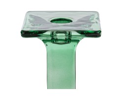 Portacandele in Vetro Verde Elegante h 14 cm per Candelabri e Tavola – Decorazione Natalizia Le Stelle su Bomboniere Dolci Emozioni