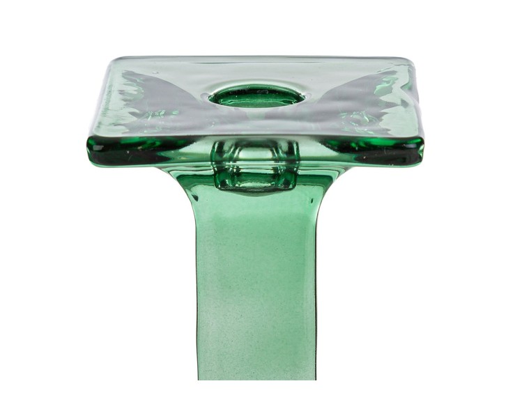 Portacandele in Vetro Verde Elegante h 14 cm per Candelabri e Tavola – Decorazione Natalizia Le Stelle su Bomboniere Dolci Emozioni