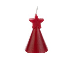 Candela Alberello Natalizio Rosso h 14,5 cm – Decorazione Natalizia Le Stelle su Bomboniere Dolci Emozioni