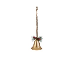 Appendino Campana Natalizia Oro in Metallo h 12 cm – Decorazione Natalizia Le Stelle su Bomboniere Dolci Emozioni