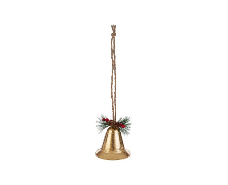 Appendino Campana Natalizia Oro in Metallo h 12 cm – Decorazione Natalizia Le Stelle su Bomboniere Dolci Emozioni