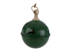 Appendino Sfera Natalizia in Metallo con Cervo 2 Varianti Assortite – Decorazione Natalizia Le Stelle su Bomboniere Dolci Emozioni