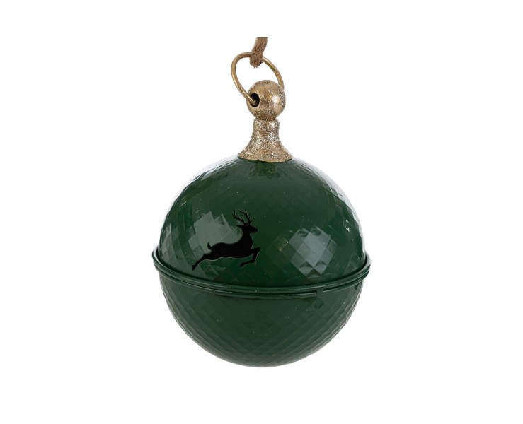 Appendino Sfera Natalizia in Metallo con Cervo 2 Varianti Assortite – Decorazione Natalizia Le Stelle su Bomboniere Dolci Emozioni