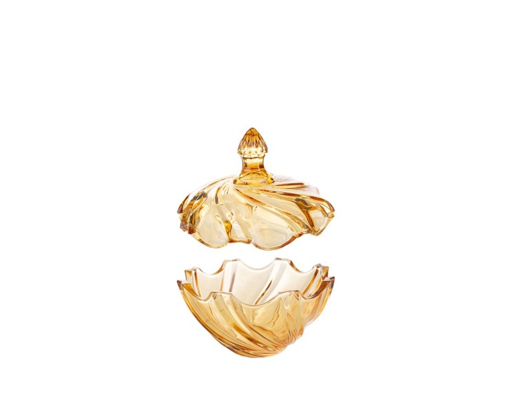 Scatola Portaoggetti in Vetro Oro d. 12,5 x h 13 cm – Decorazione Natalizia Le Stelle su Bomboniere Dolci Emozioni