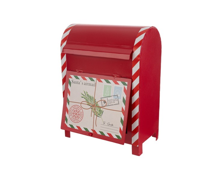 Cassetta delle Lettere Natalizia in Metallo Rossa "Santa's Airmail" – Decorazione Natalizia Le Stelle su Bomboniere Dolci Emozioni
