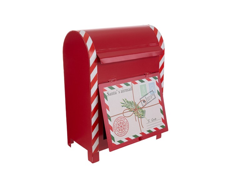 Cassetta delle Lettere Natalizia in Metallo Rossa "Santa's Airmail" – Decorazione Natalizia Le Stelle su Bomboniere Dolci Emozioni