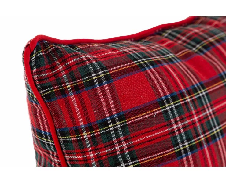 Cuscino Natalizio Tartan in Stoffa 25x25 cm – Decorazione Natalizia Le Stelle su Bomboniere Dolci Emozioni