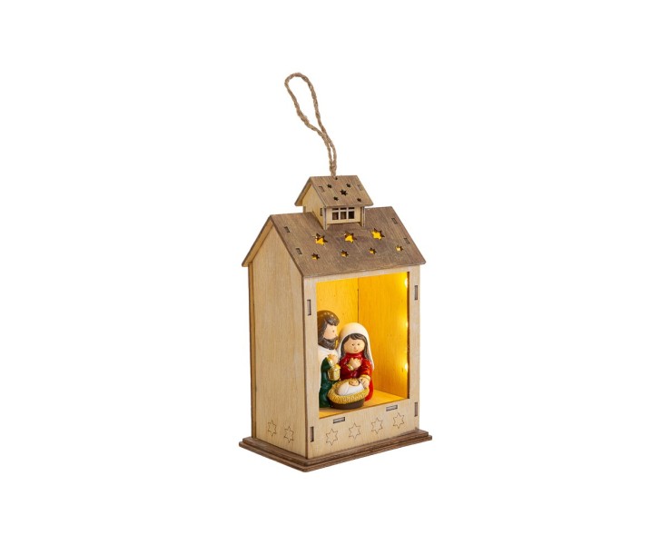 Appendino Sacra Famiglia da Appoggio e Sospensione con Luce LED – Decorazione Natalizia Le Stelle su Bomboniere Dolci Emozioni