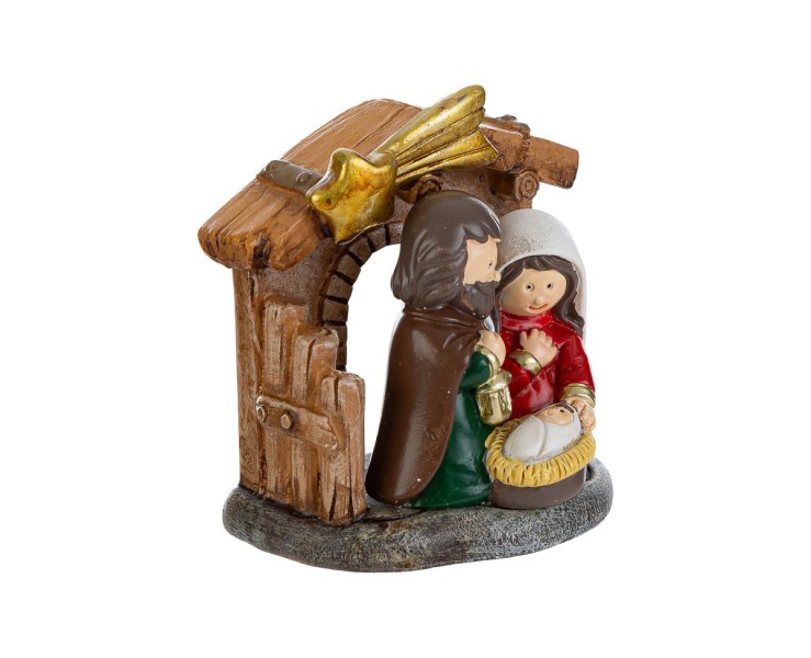 Sacra Famiglia in Resina 6,5x6,5 cm – Decorazione Natalizia Le Stelle su Bomboniere Dolci Emozioni