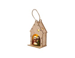 Capanna Natalizia in Legno con Sacra Famiglia LED – Decorazione Natalizia Le Stelle su Bomboniere Dolci Emozioni