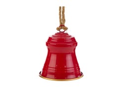 Campana Natalizia in Metallo Rossa con Corda in Juta – Decorazione Natalizia Le Stelle su Bomboniere Dolci Emozioni