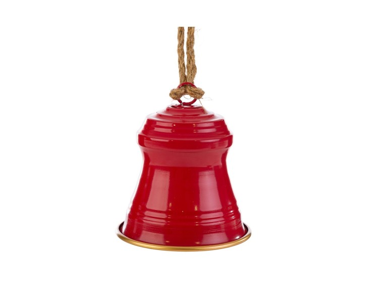 Campana Natalizia in Metallo Rossa con Corda in Juta – Decorazione Natalizia Le Stelle su Bomboniere Dolci Emozioni