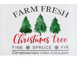 Set 2 Cestini Natalizi in Metallo Bianco Farm Fresh Christmas Tree – Decorazione Natalizia Le Stelle su Bomboniere Dolci Emozioni