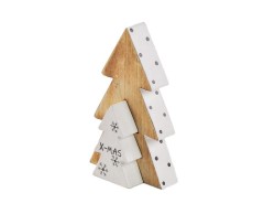 Alberello Natalizio in Legno Doppio Scandic 10x2,5x15,5 cm– Decorazione Natalizia Le Stelle su Bomboniere Dolci Emozioni