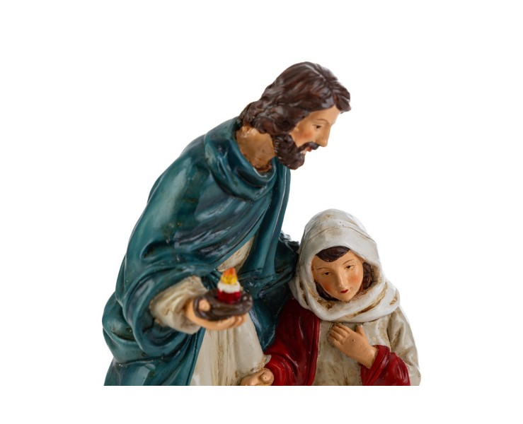 Natività in Resina con Sfera di Neve LED 12x10x18,5 cm – Decorazione Natalizia Le Stelle su Bomboniere Dolci Emozioni